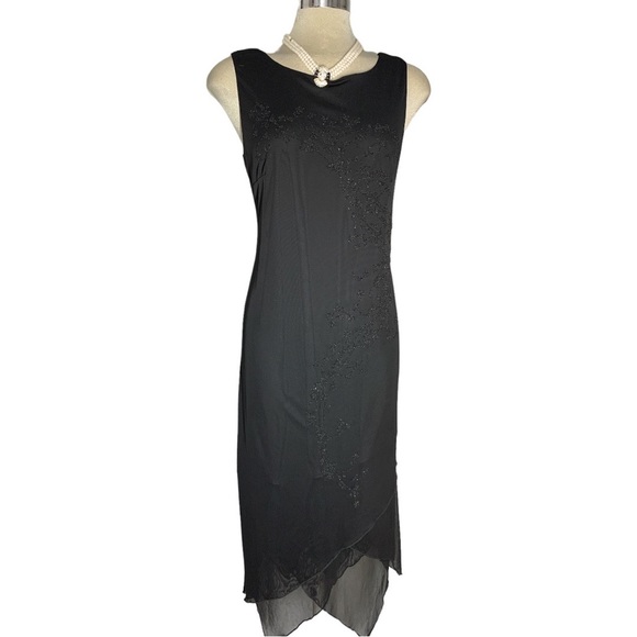 * NEW* AGB Black Embellishments Formal Sleeveless Dress Size M - Picture 12 of 17